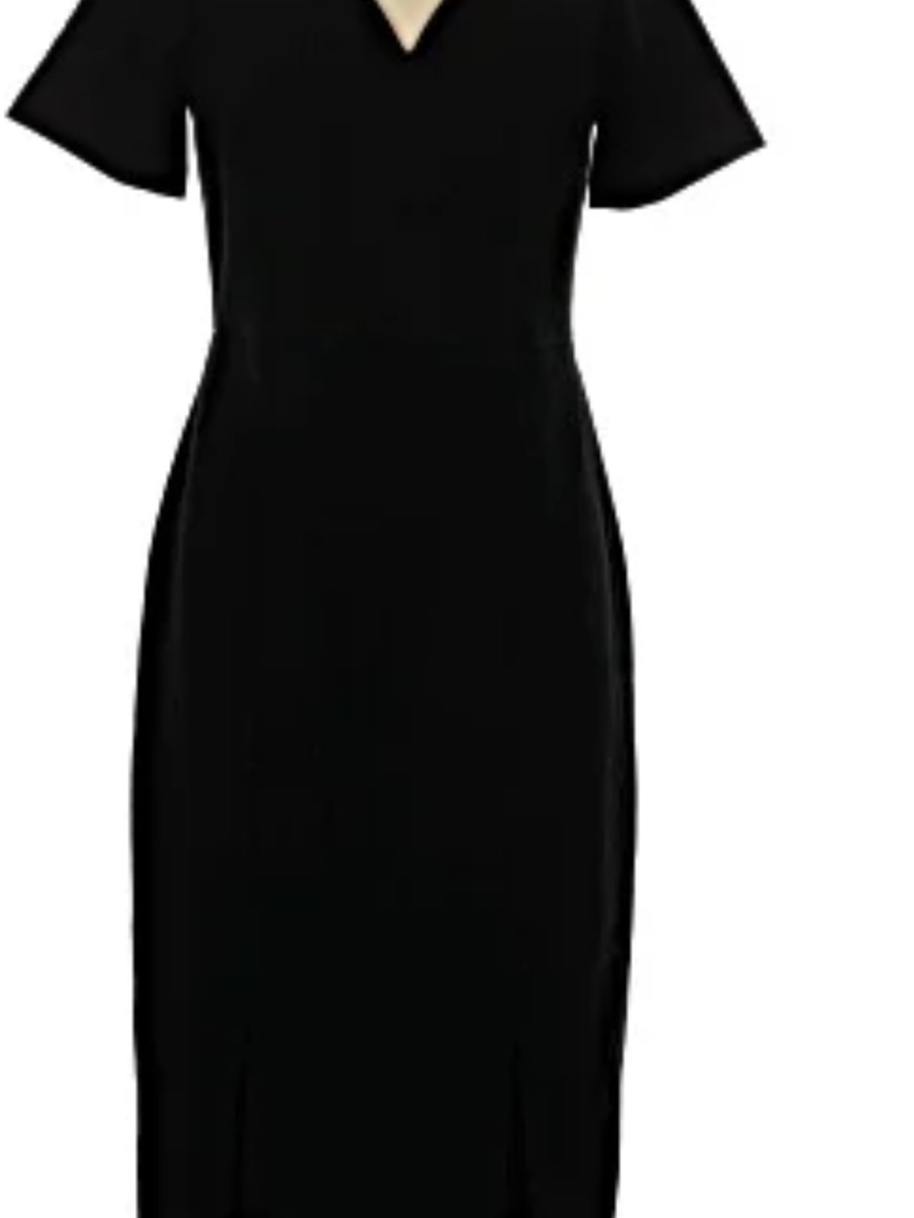 Donna Karan Black Midi Dress with Gold Buckle Detail - Picture 4 of 4